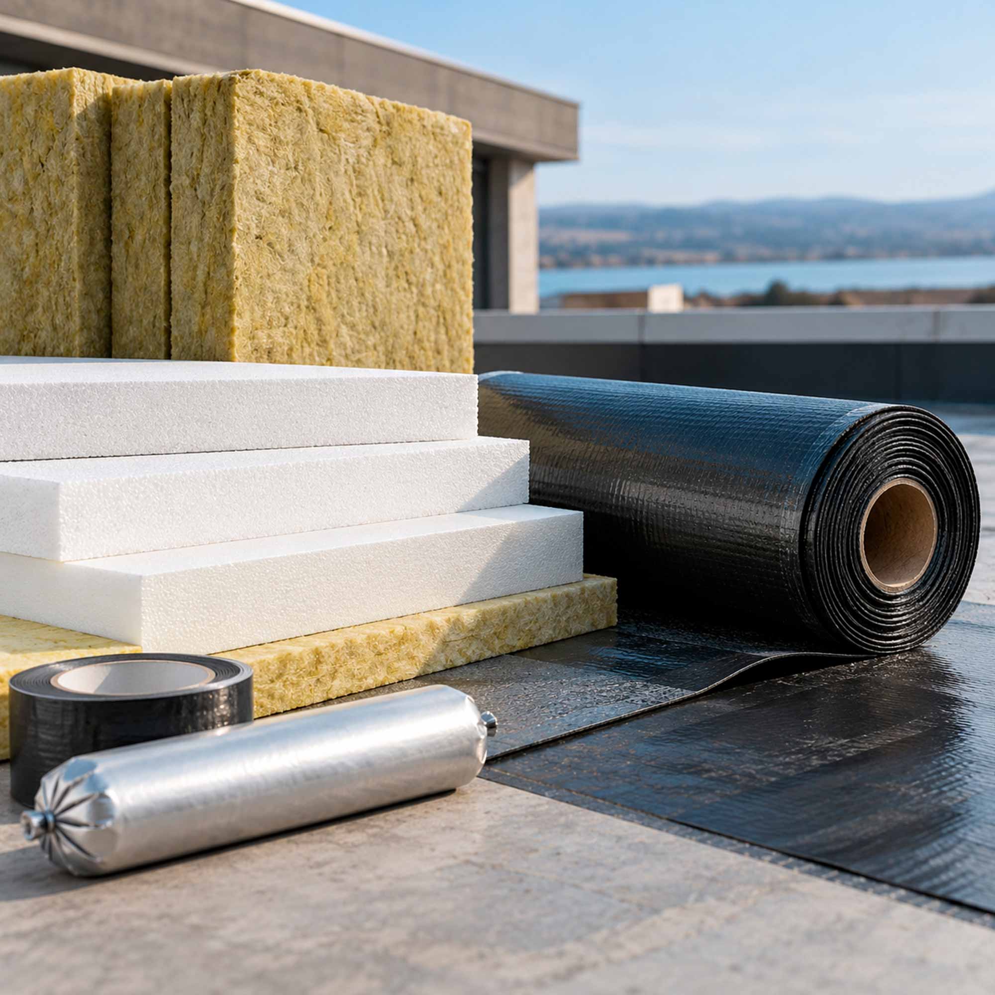 Materiales de aislamiento térmico e impermeabilización para vivienda